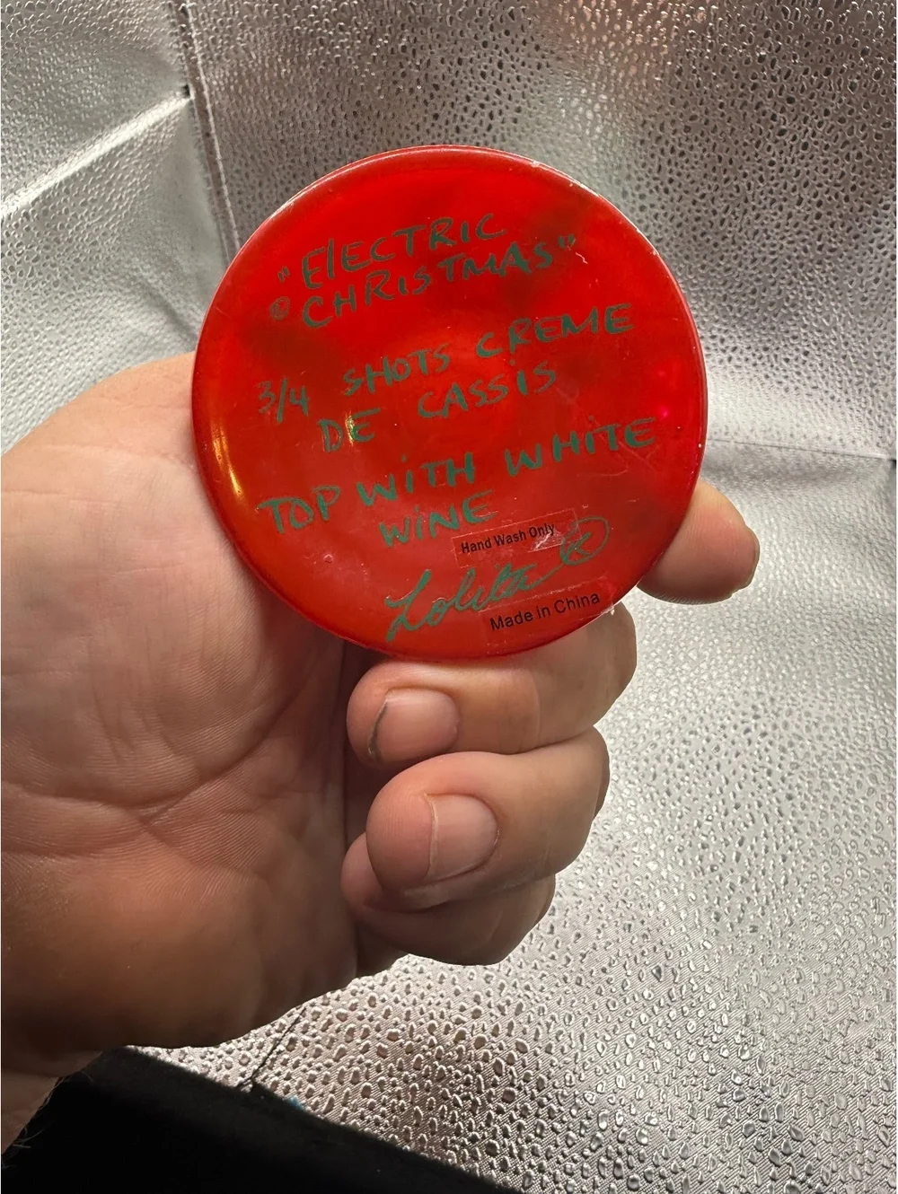 Lolita Hand Painted Electric Christmas Wine Glass